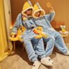 Couple Pajamas Female Coral Animal Pajamas Men Dinosaur One-piece Homewear Clothing