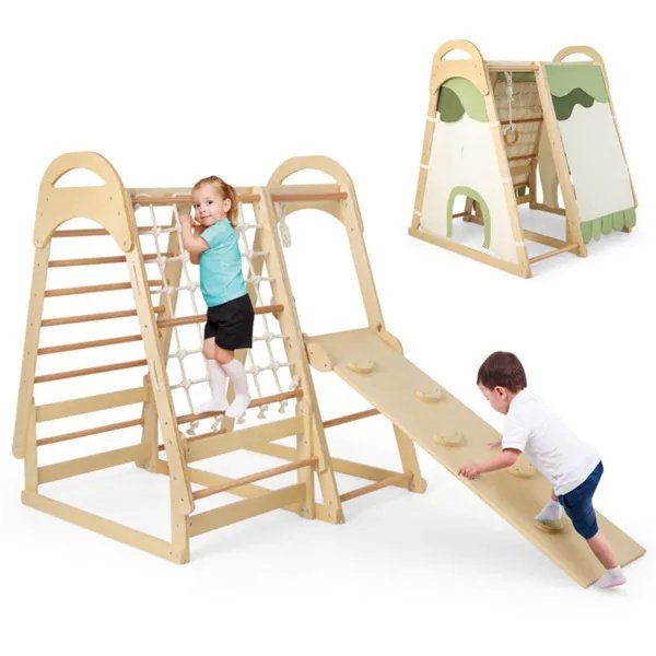 Wooden Kids Jungle Gym 6-in-1 Playset