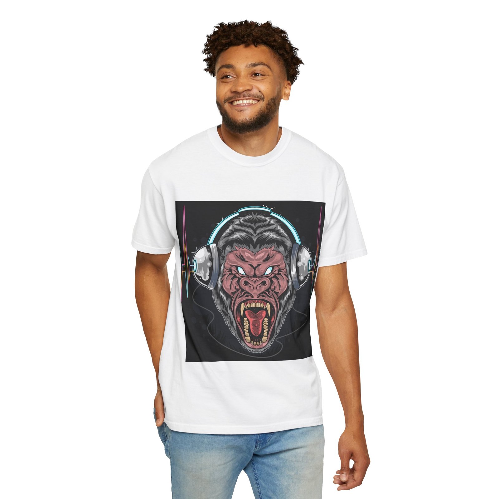 Gorilla Music T-Shirt — "Music Fuels the beast" Crewneck