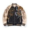 Mens Loose Fit Polyester Embroidered Chinese Style Jacket