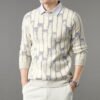 Youthful Trendy Mens Knitted Base Layer Top
