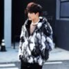 Men's Faux Leather Warm Coat Handsome Thickened