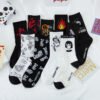 Preppy-style Womens High-top Athletic Odor-resistant Socks