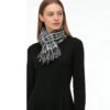 Grey Leopard Printed Square Scarf , Minimalist Head Scarf  ,Luxe Look For Evening Wear Unisex