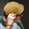 Retro Street Solid Color Denim Short Brim Hat