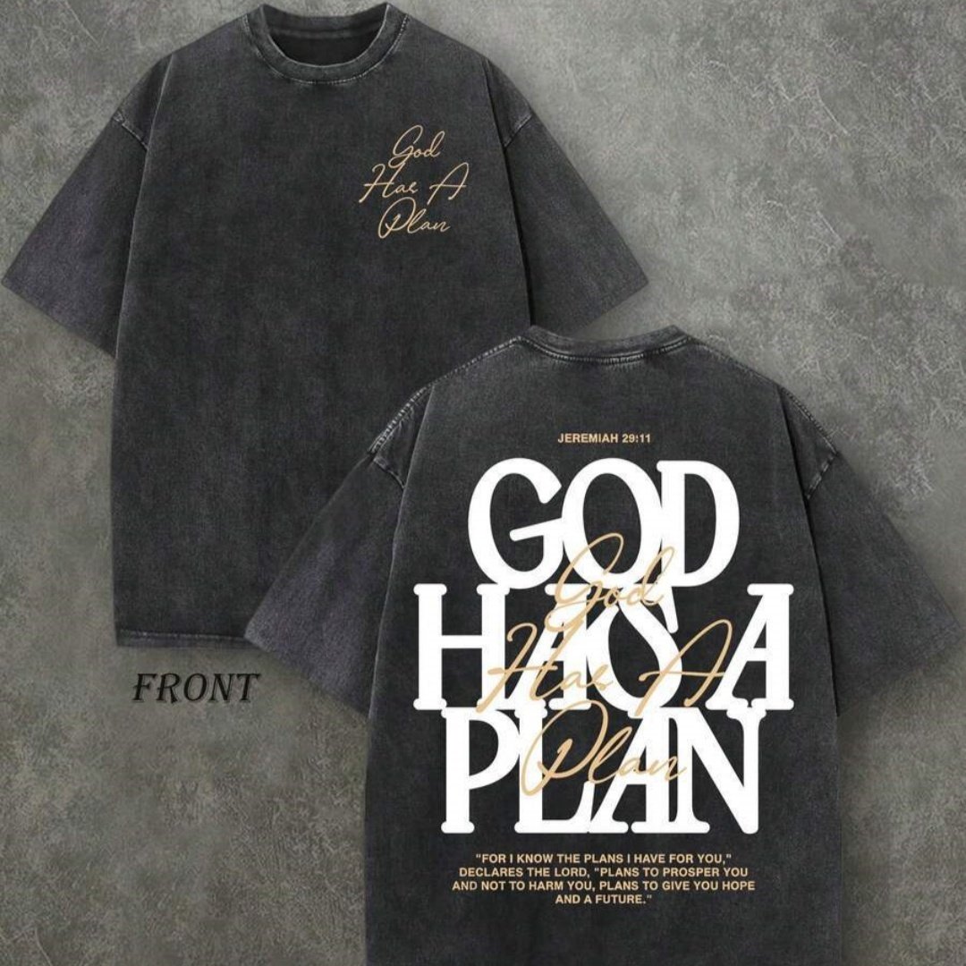 Vintage Washed Double-sided Printed T-shirt