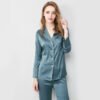 Silk Spring And Autumn Long-sleeved Home Service Suit Pajamas