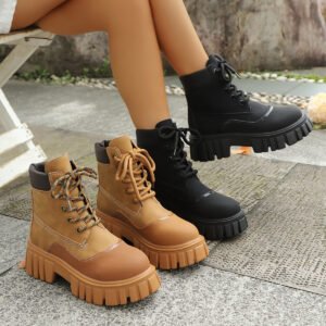 Women's Chunky Plus-size Vintage Ankle Boots