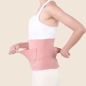 Thermal Fleece Double-Pocket Warming Sports Waist Support For Heat Retention