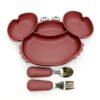 All-in-one Compartmented Feeding Tray For Baby Food