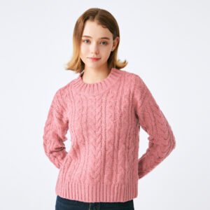 Loose Youthful Alpaca Knit Sweater For Women