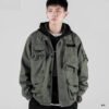 Men's Plus Velvet Thick Cotton Workwear Jacket Trend Loose