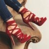 Plus-size Vintage High-heeled Sandals For Women