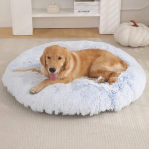 Round Pet Mat Dog Bed Plush Warm Sleep Dog Bed Cathouse Doghouse