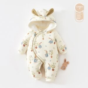 Thickened New Years Day Onesie With A Hood For Outdoor Wear