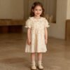 Summer Dress With A Doll Collar For Little Girls