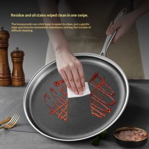 316 Stainless Steel Multi-Layer Skin Flat Non-Stick Pan