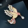 Fashionable Lightly Luxurious Micro-paved Zircon Bird Brooch